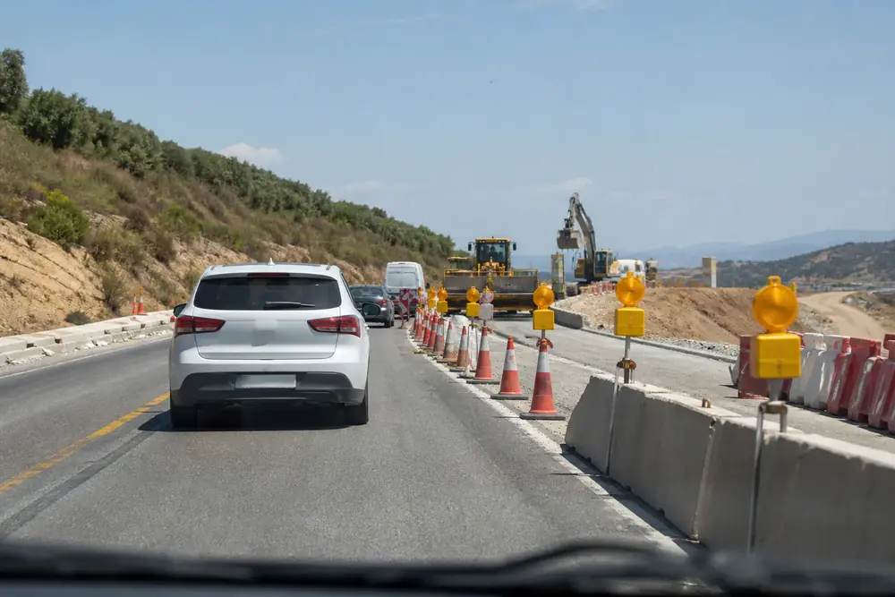 Tramo de carretera afectado por obras
