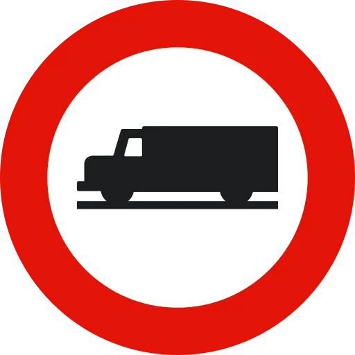 Entrada prohibida a camiones