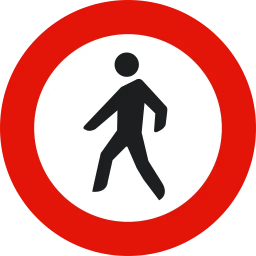 Entrada prohibida a peatones
