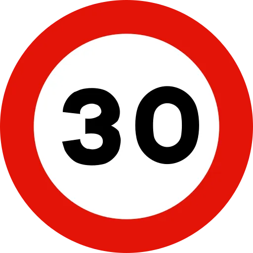 Velocidad máxima 30 km/h