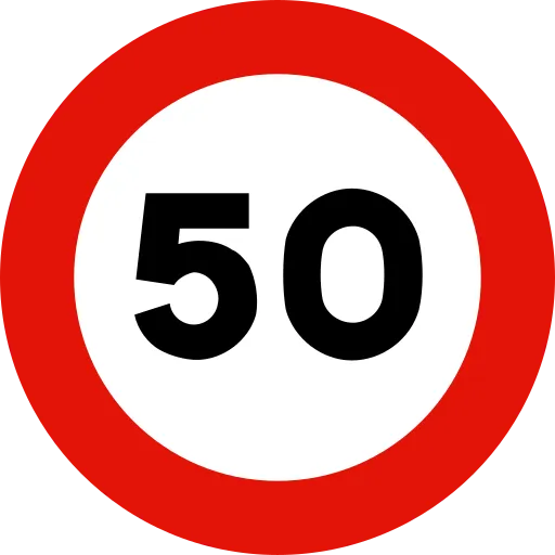 Velocidad máxima 50 km/h