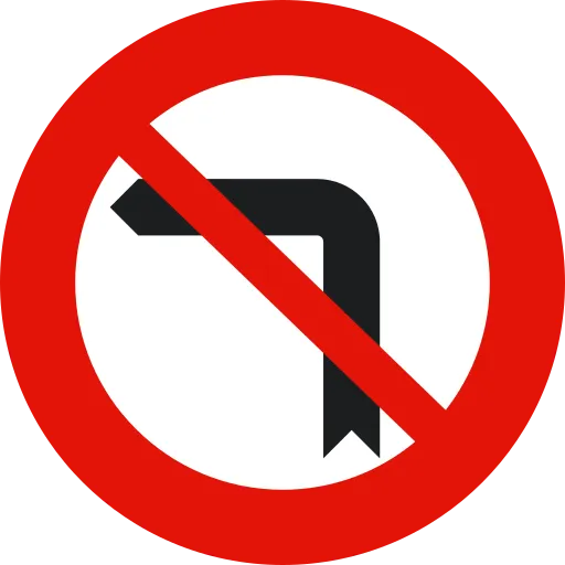 Giro a la izquierda prohibido